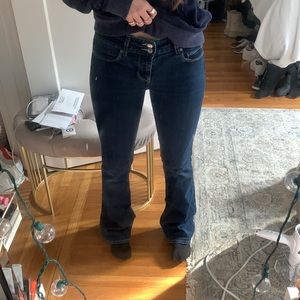 Paige Denim blue straight leg low rise waist jeans size 26